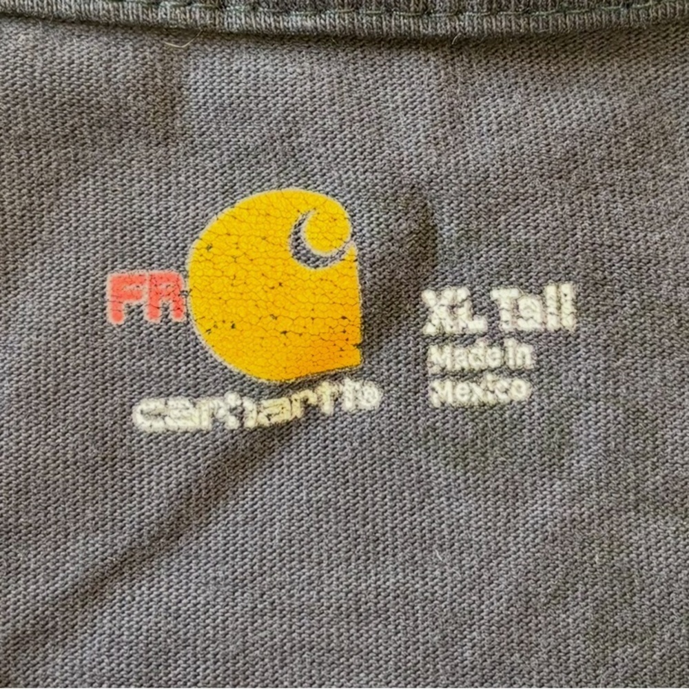 Carhartt Men's Heavyweight Navy Blue Workwear Pocket T-Shirt Size XL Tall - Picture 2 of 10